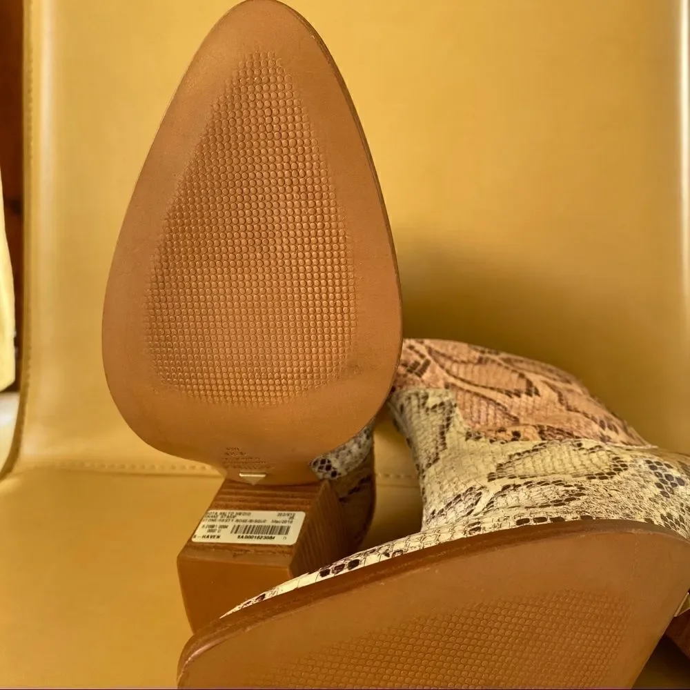 Schutz HAVEN snake cowboy boots